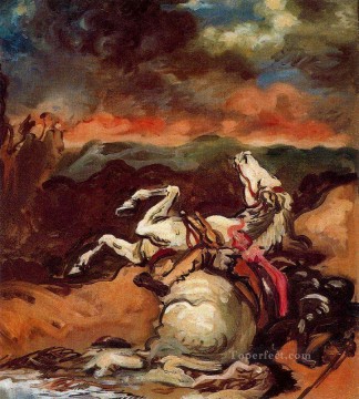 Giorgio de Chirico Painting - fallen horse Giorgio de Chirico Metaphysical surrealism